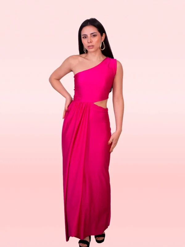 Vestido Maxi Maldivas Fucsia Silvestre