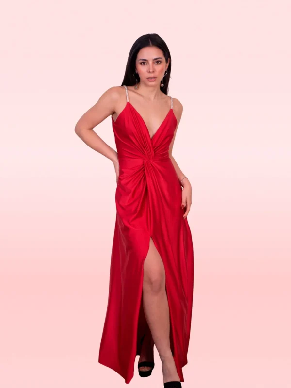 Vestido Providencia  Rojo Escarlata