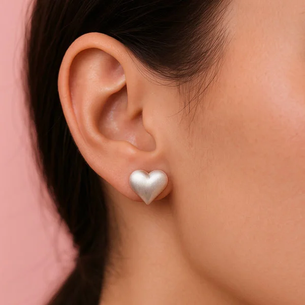 Aretes Amore Mini SIlver - Imagen 1