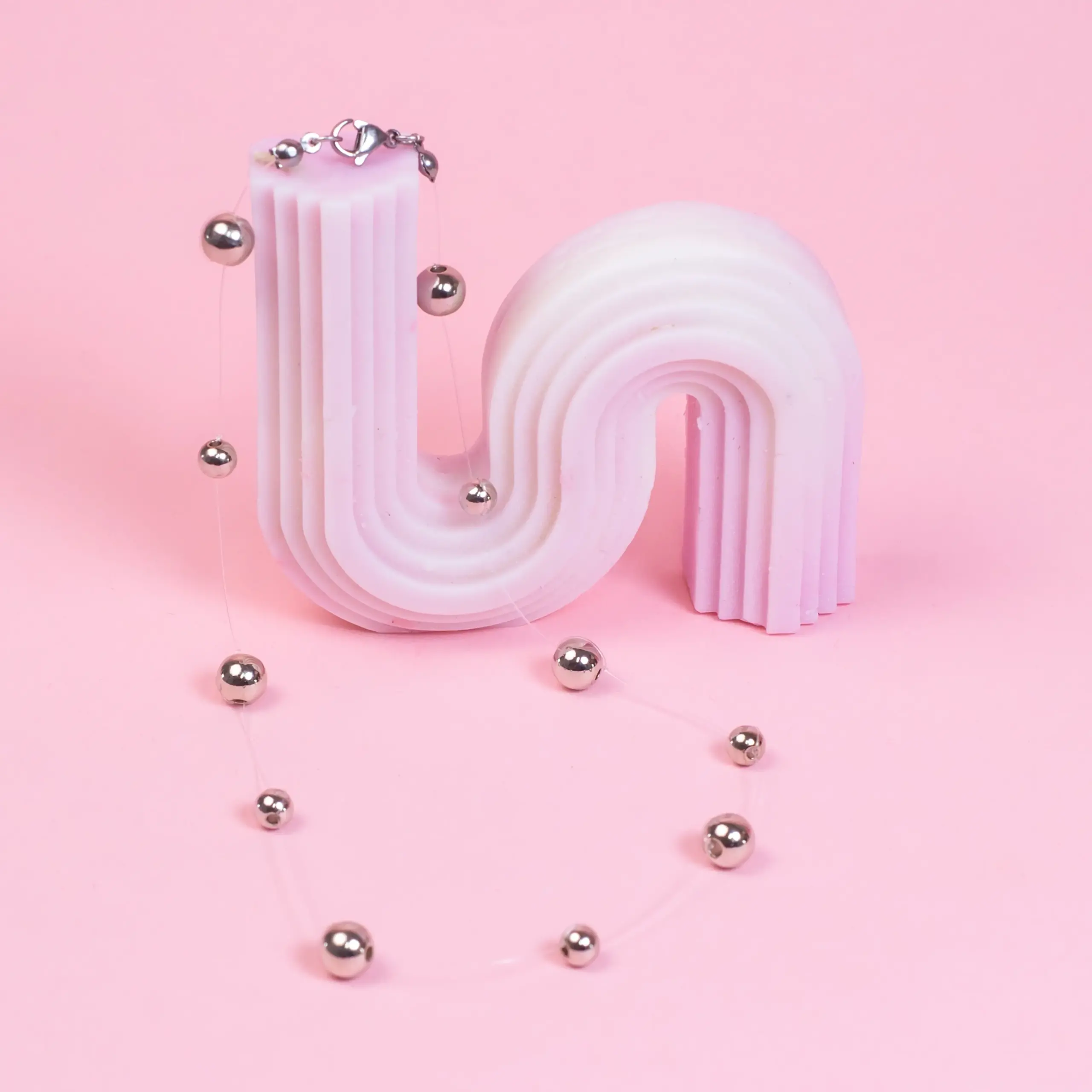 Gargantilla Invisible Dots Silver - Imagen 1