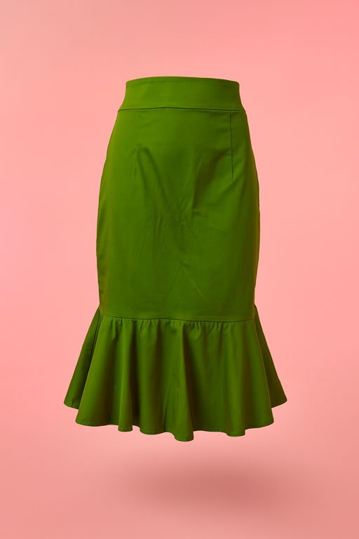 Falda Midi Verde Oliva
