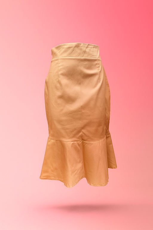 Falda Midi Beige