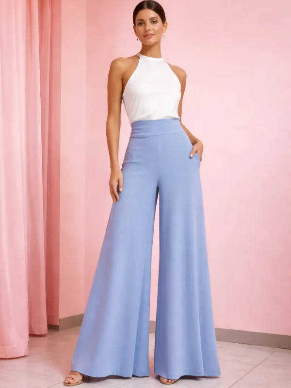 Pantalon Bota Elefante azul claro