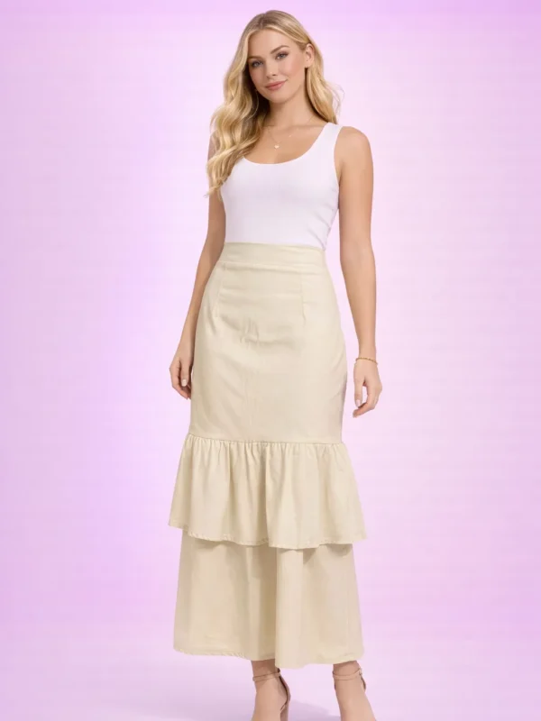 Falda Max Beige