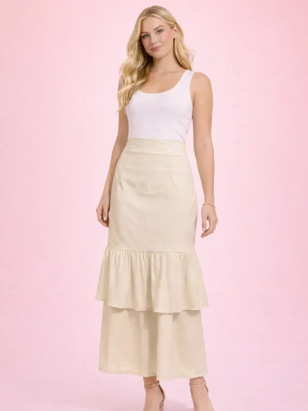 Falda Max Beige