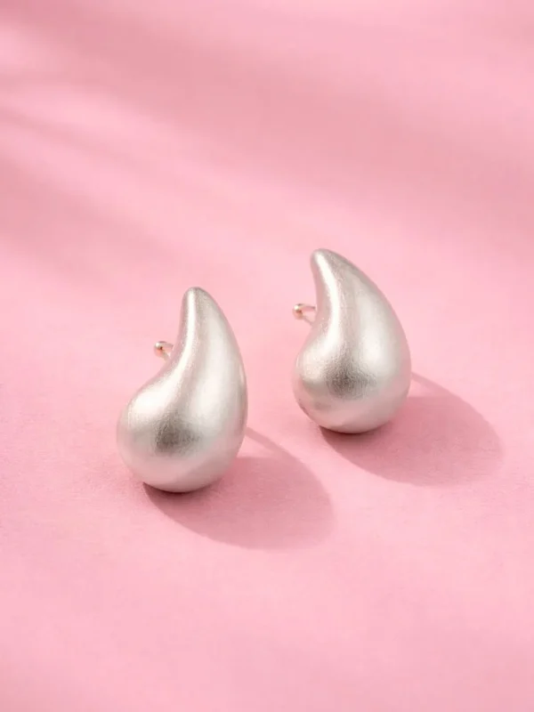 Aretes Ibiza Matte Silver
