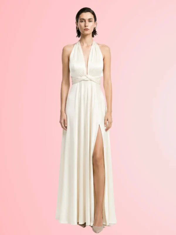 Vestido Bahamas Marfil Forrado