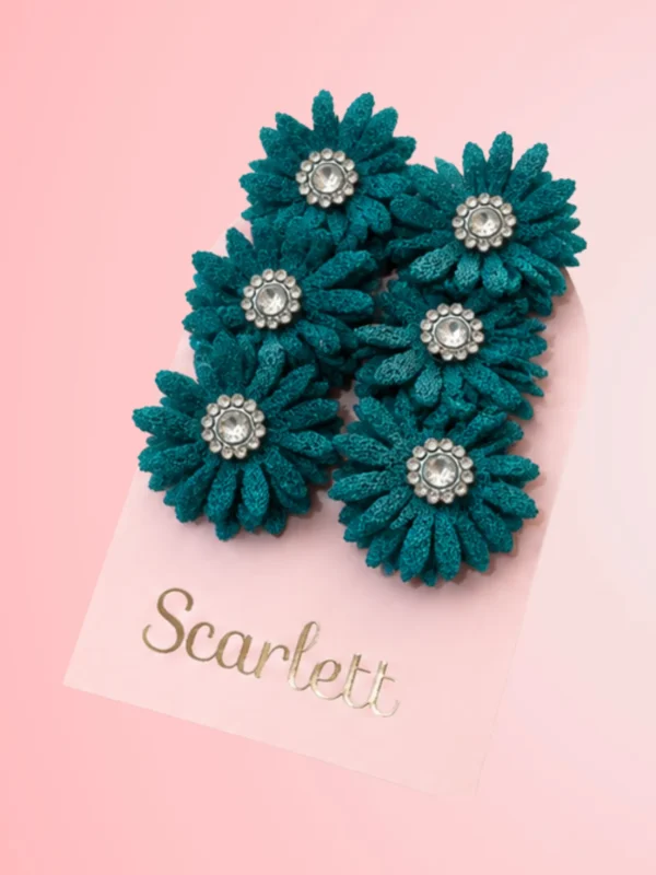 Aretes Magnolia Esmeralda