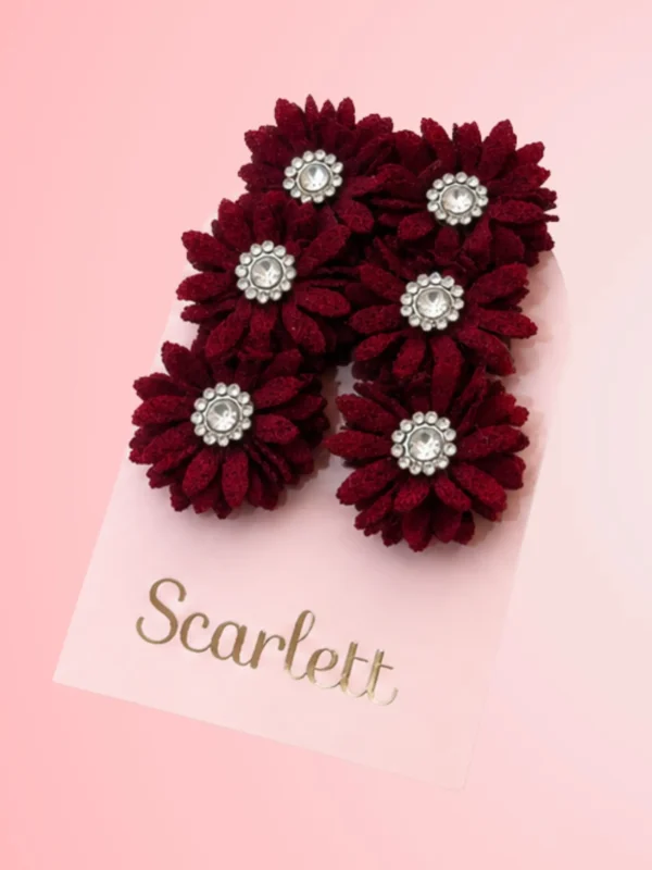 Aretes Magnolia Burgundy